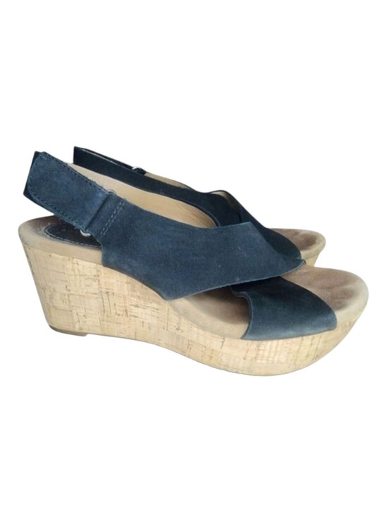Clarks Shoes - Clarks Annadel Eirwyn Wedge Suede Sandals, Womens 6.5